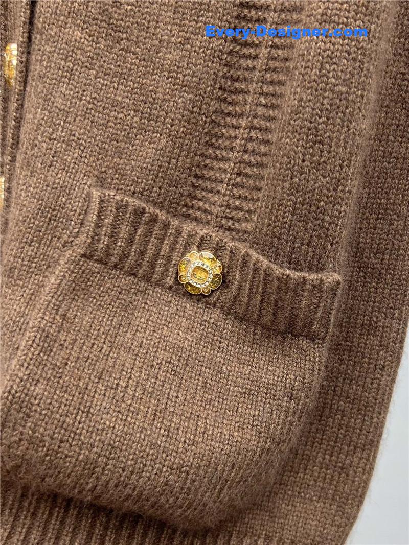 Ch**el crystal button wool vest replica d&g clothing