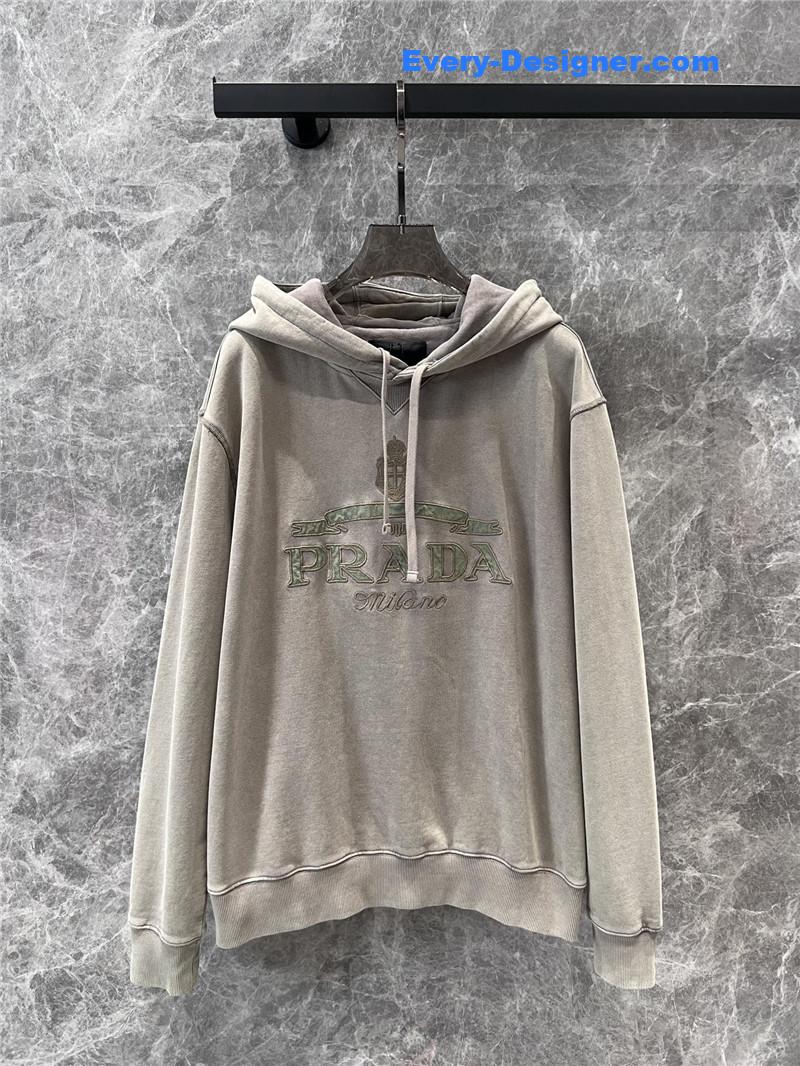 Pra*a distressed hooded sweatshirt replica clothing sites