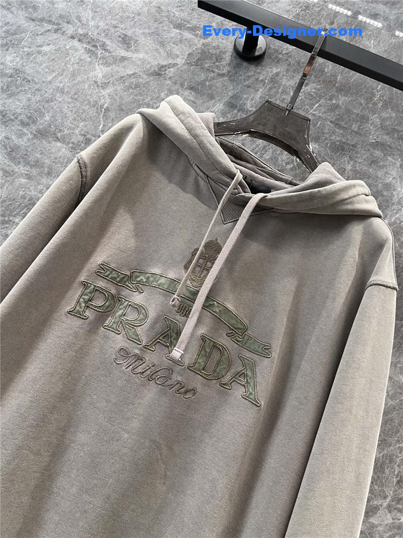 Pra*a distressed hooded sweatshirt replica clothing sites