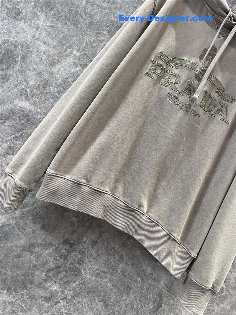 Pra*a distressed hooded sweatshirt replica clothing sites