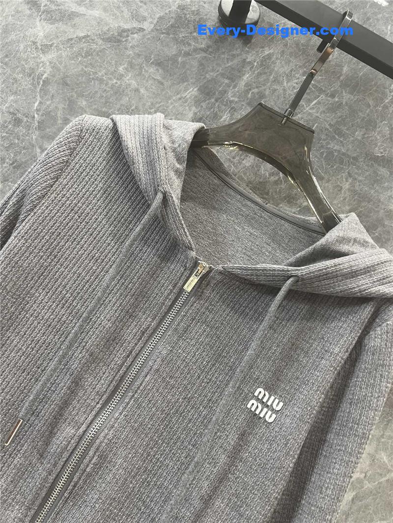M1um1u casual hooded jacket replica designer clothes