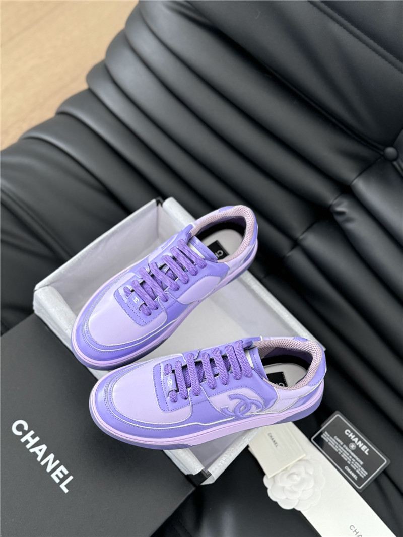 Ch**el purple logo low top sneakers