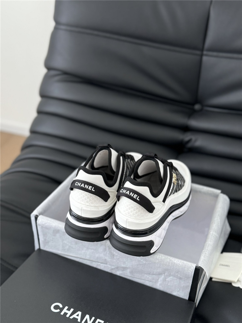 Ch**el logo suede calfskin sneakers