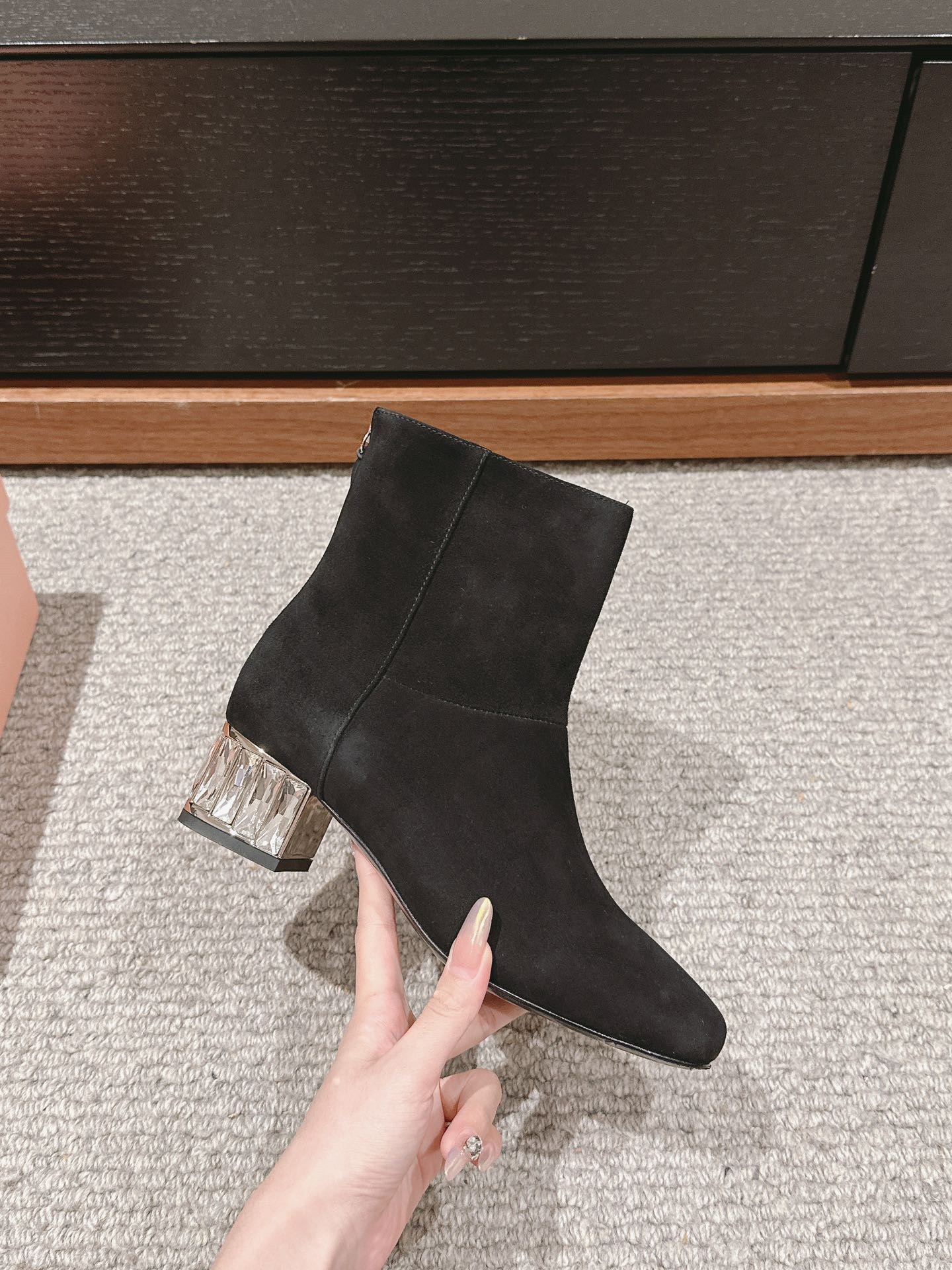 Miu Miu Women’s Black Suede Ankle Boots