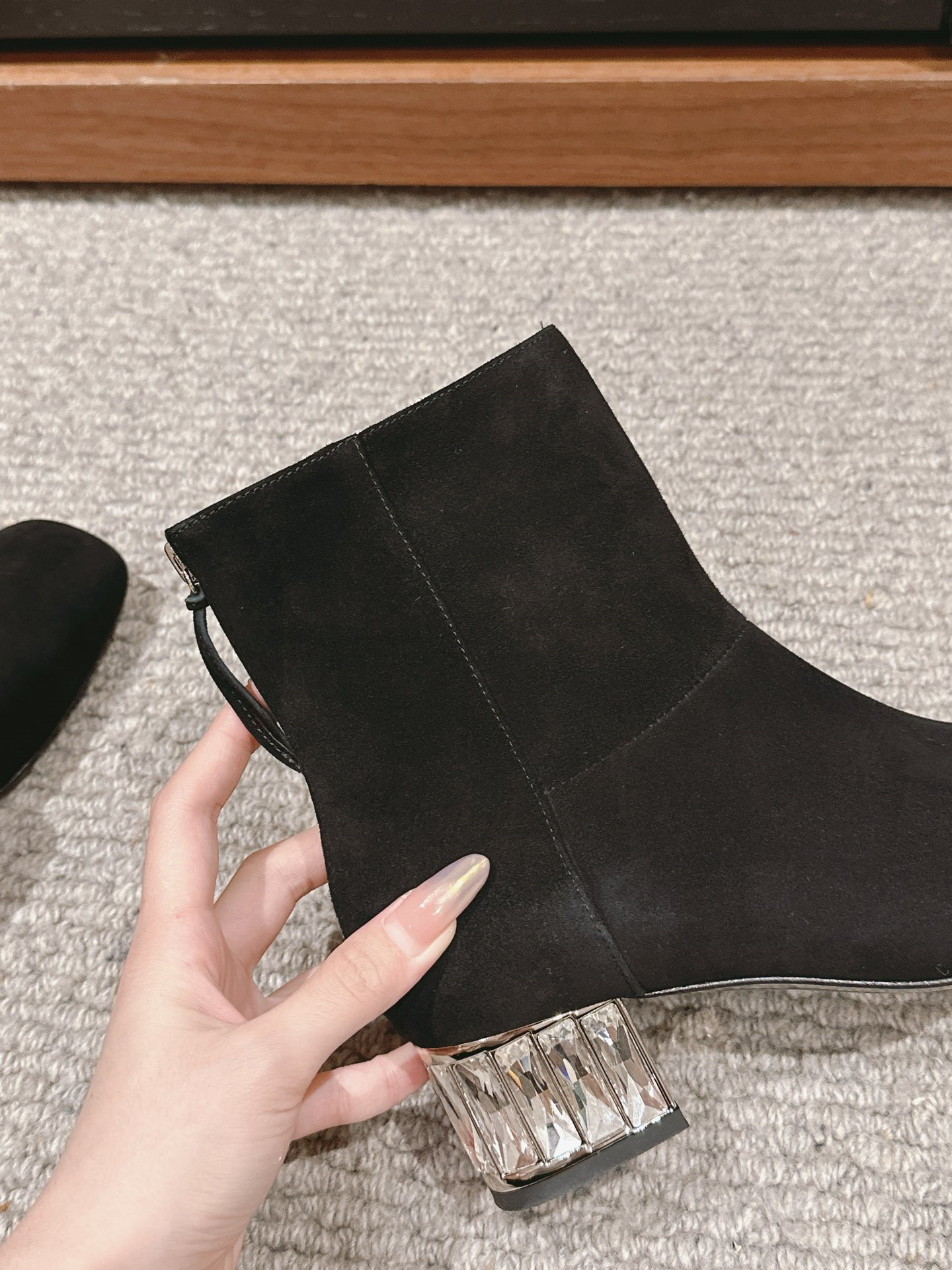 Miu Miu Women’s Black Suede Ankle Boots