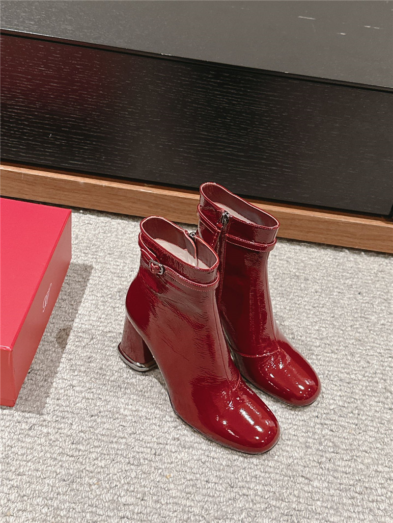Roger Vivier Viv’red Patent Podium Booties