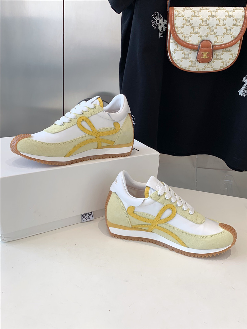 L0ew* flow runner sneakers yellow white