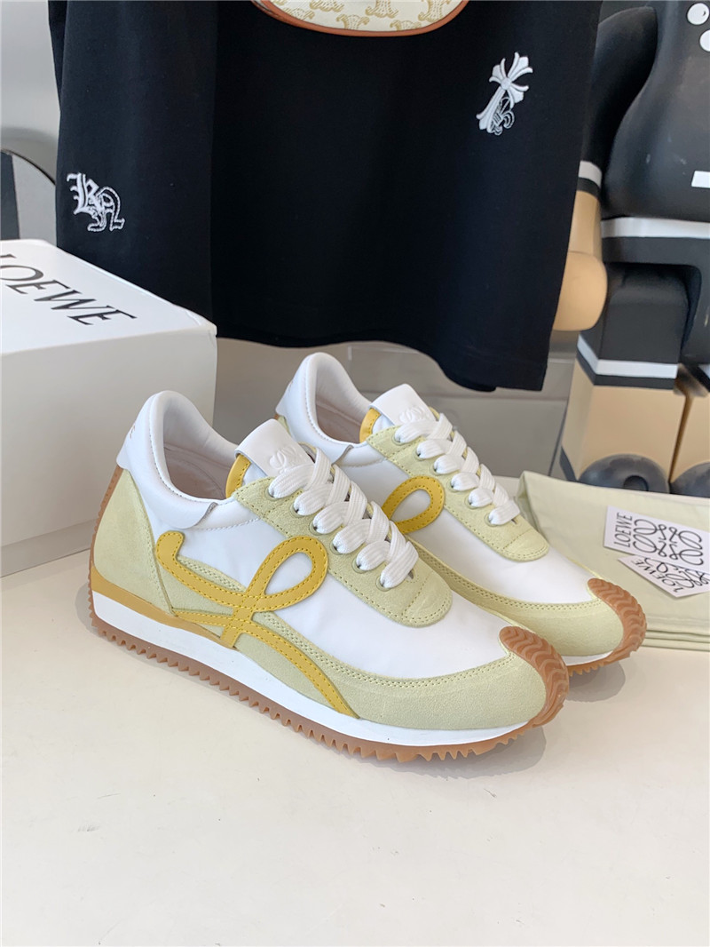 L0ew* flow runner sneakers yellow white