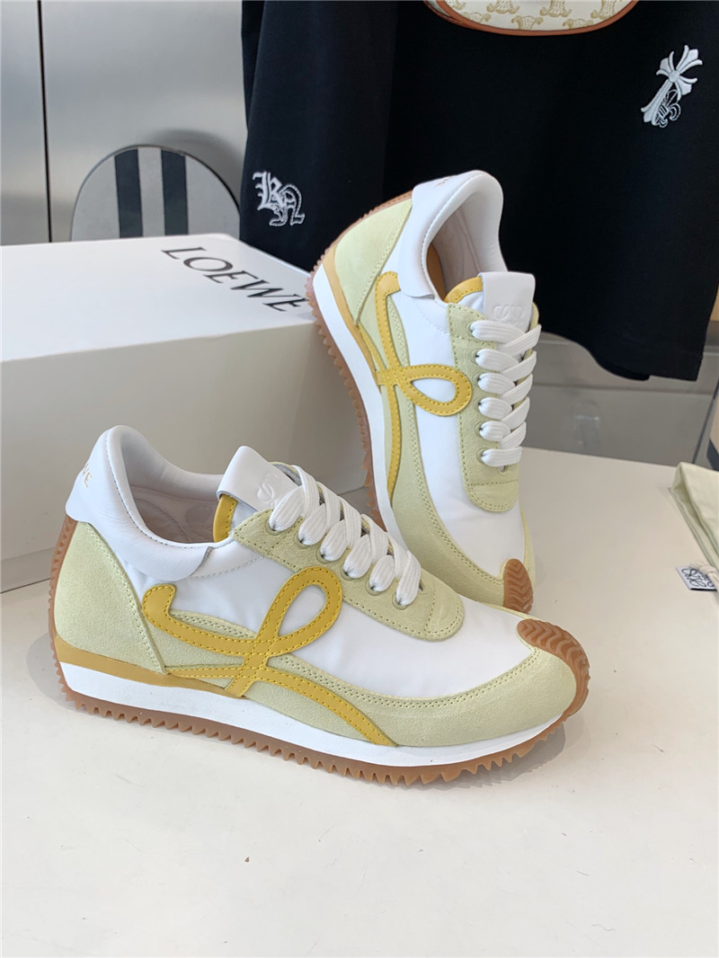 L0ew* flow runner sneakers yellow white