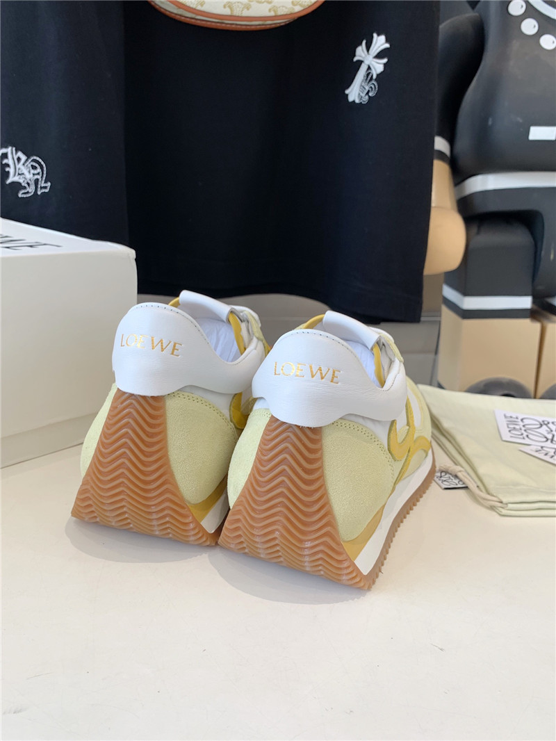 L0ew* flow runner sneakers yellow white