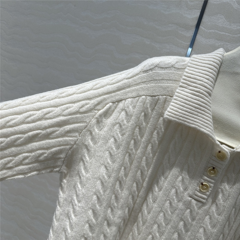 BC lapel cable knit cashmere sweater replica designer clothes