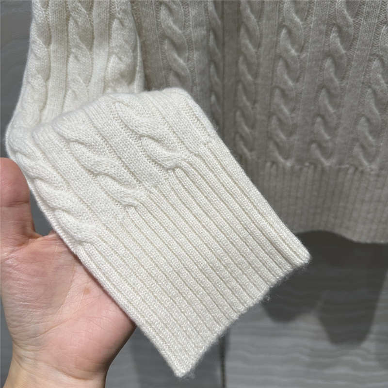 BC lapel cable knit cashmere sweater replica designer clothes
