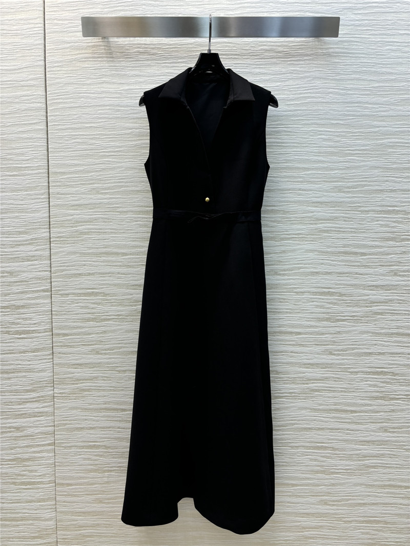 D10r bow lapel sleeveless dress replica clothing sites