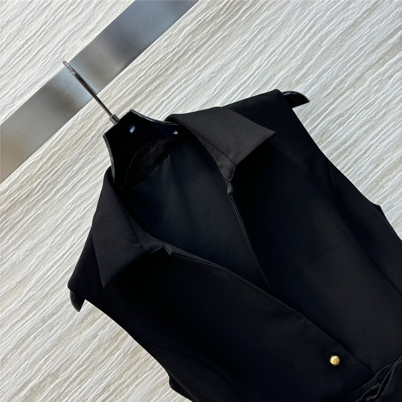 D10r bow lapel sleeveless dress replica clothing sites