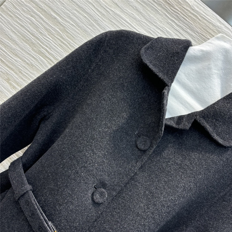 F**di logo jacquard lining lapel wool coat replicas clothes