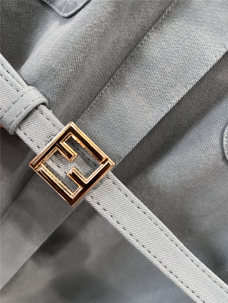 F**di lapel jacket denim coat replica clothing sites