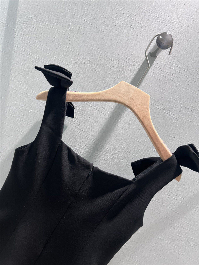 Ch**el bow little black dress replica d&g clothing