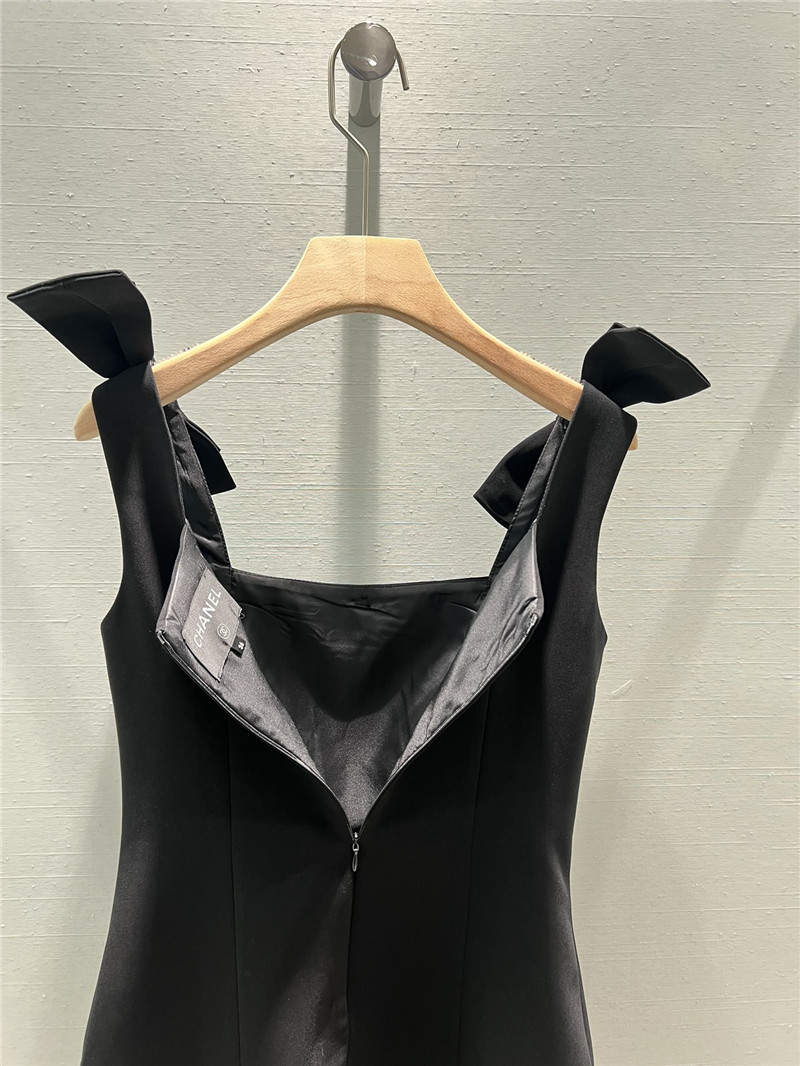 Ch**el bow little black dress replica d&g clothing