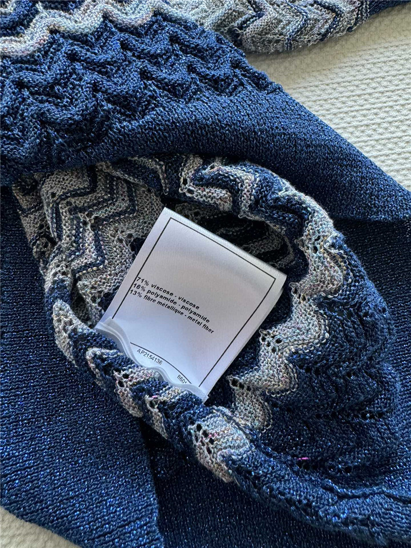 Ch**el hollow knit short-sleeved replica clothes