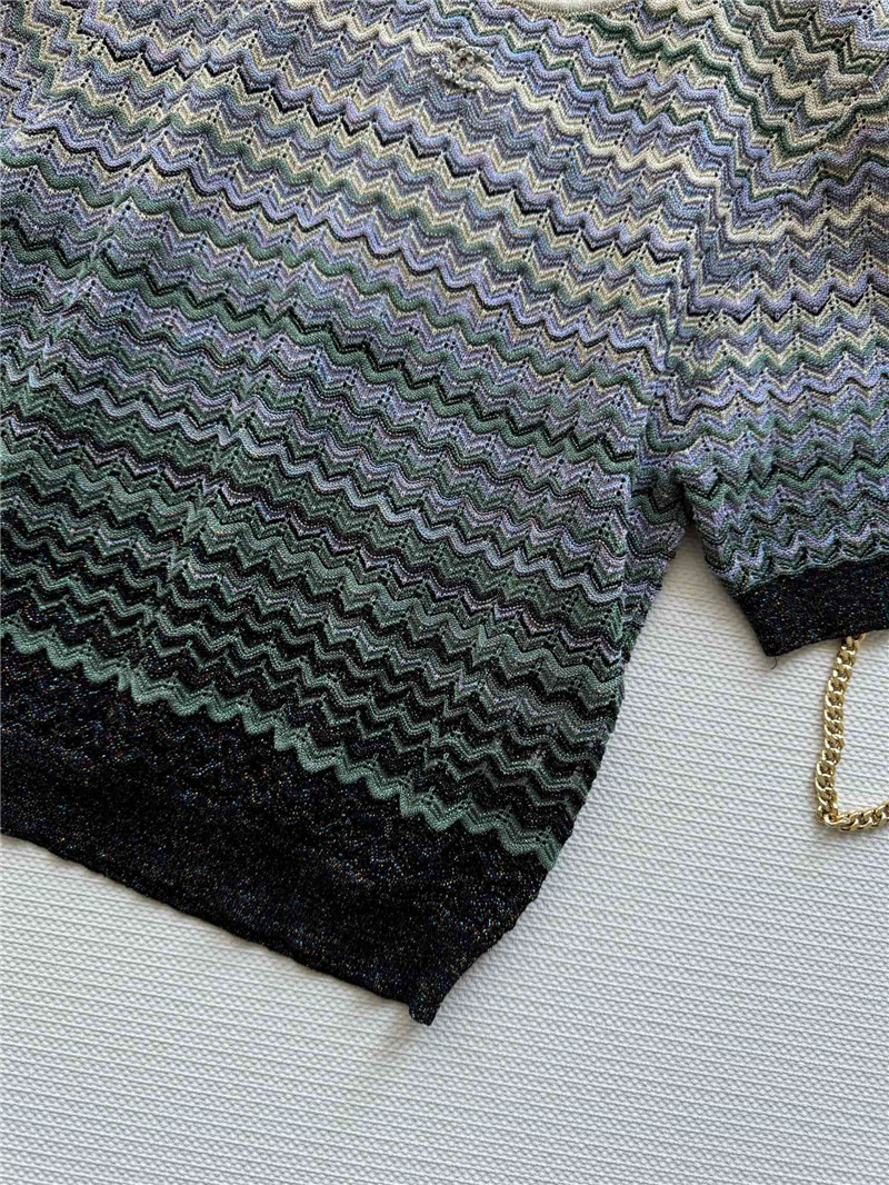 Ch**el hollow knit short-sleeved replica clothes