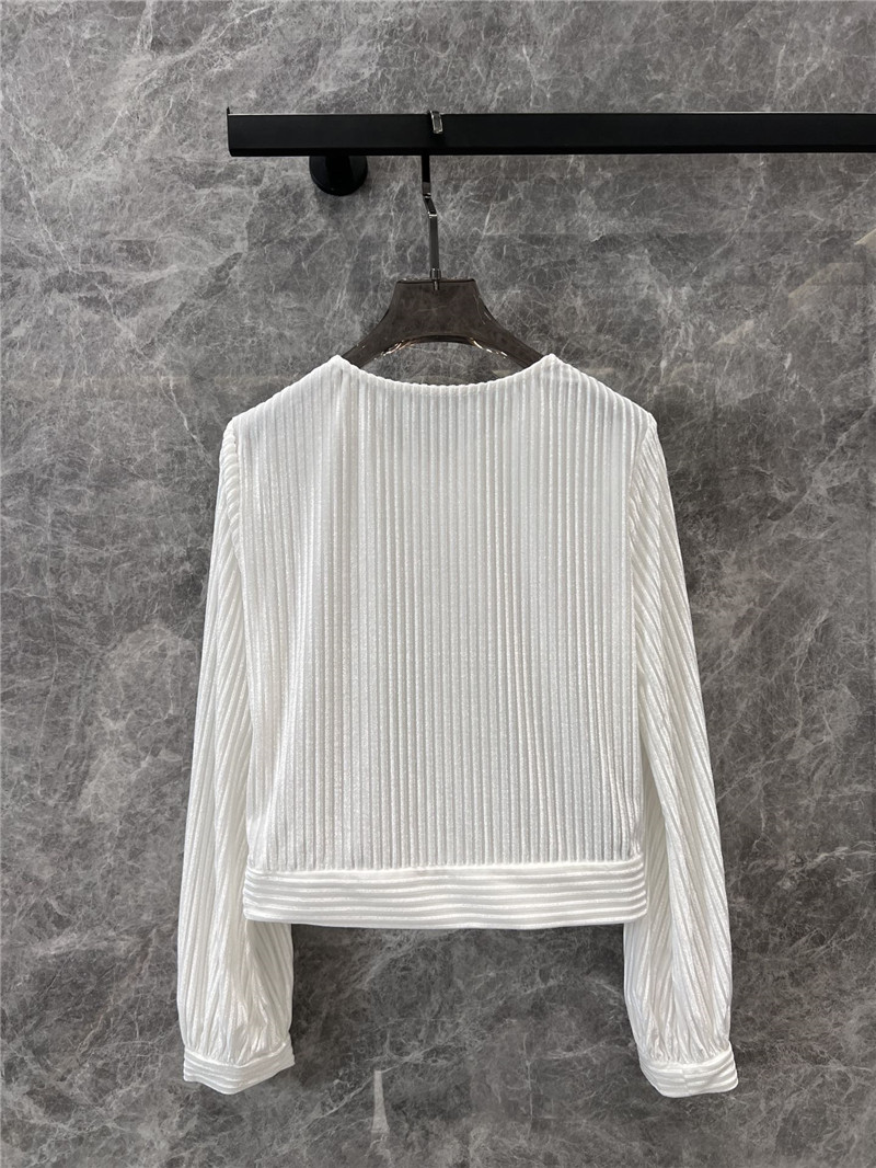 Y51 pleated velvet striped top replica clothing sites