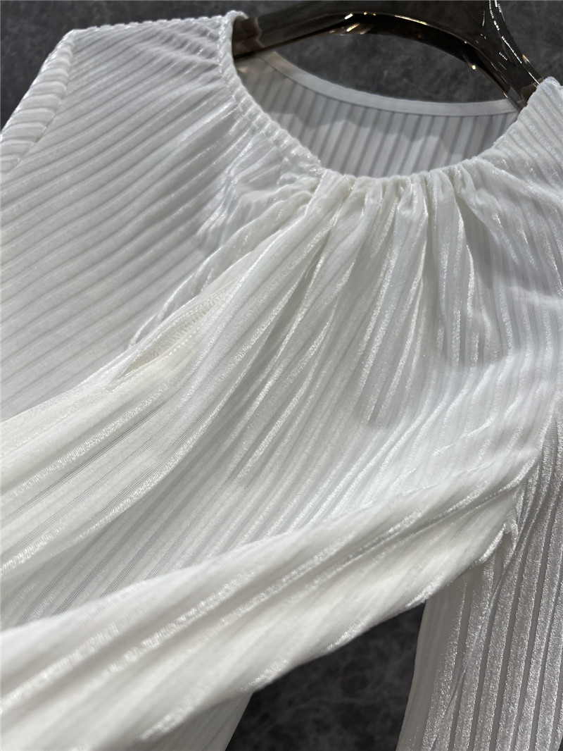 Y51 pleated velvet striped top replica clothing sites