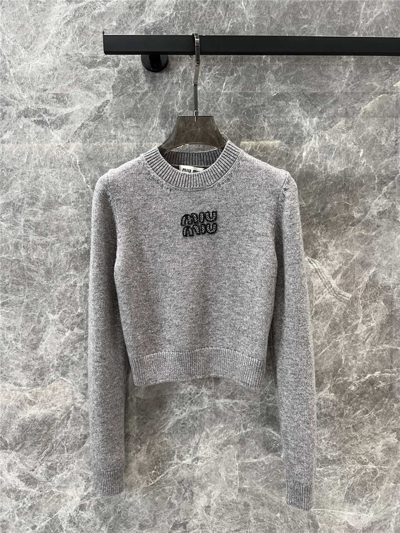 M1um1u short knitted sweater replica d&g clothing