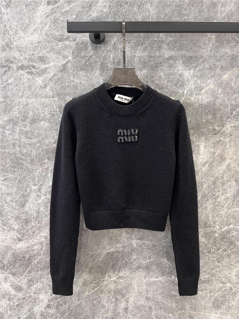 M1um1u short knitted sweater replica d&g clothing