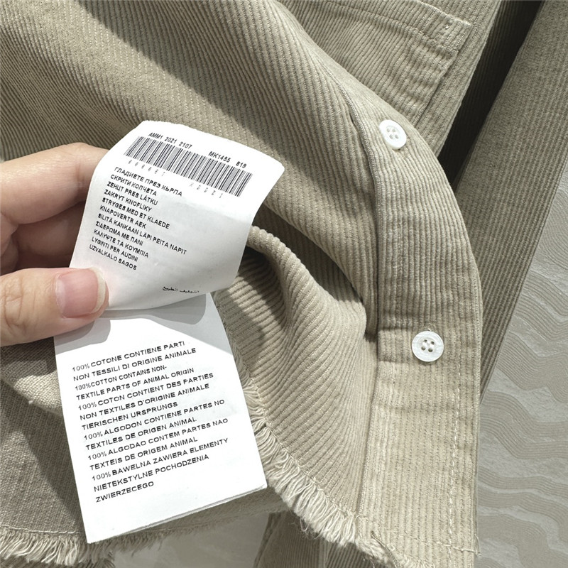 M1um1u corduroy shirt jacket replica d&g clothing