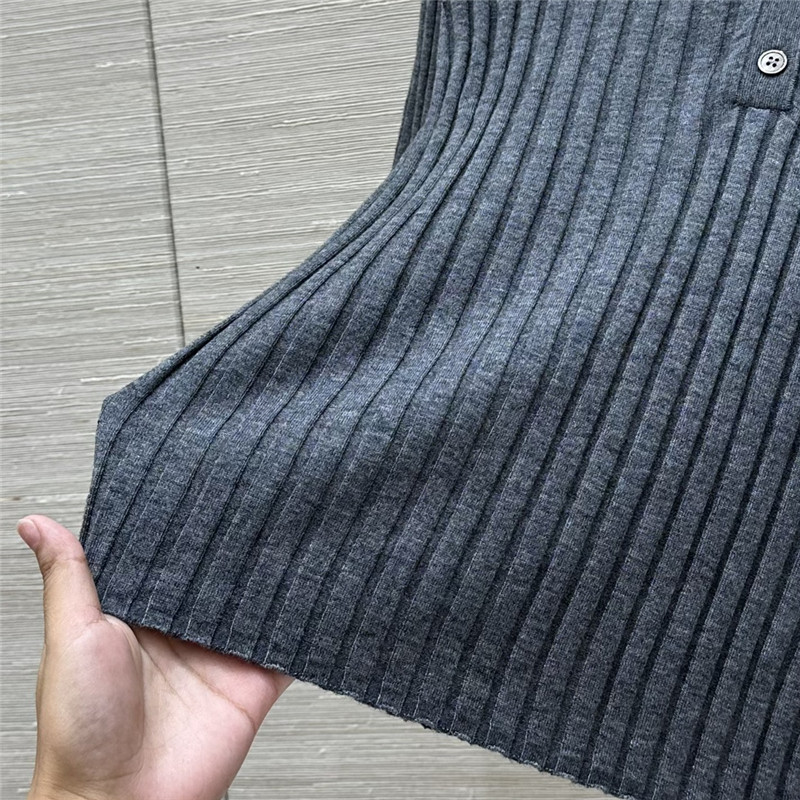 M1um1u slim fit polo collar knit top replicas clothes