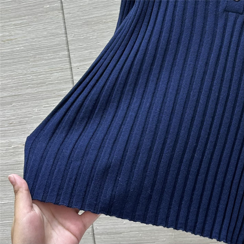 M1um1u slim fit polo collar knit top replicas clothes