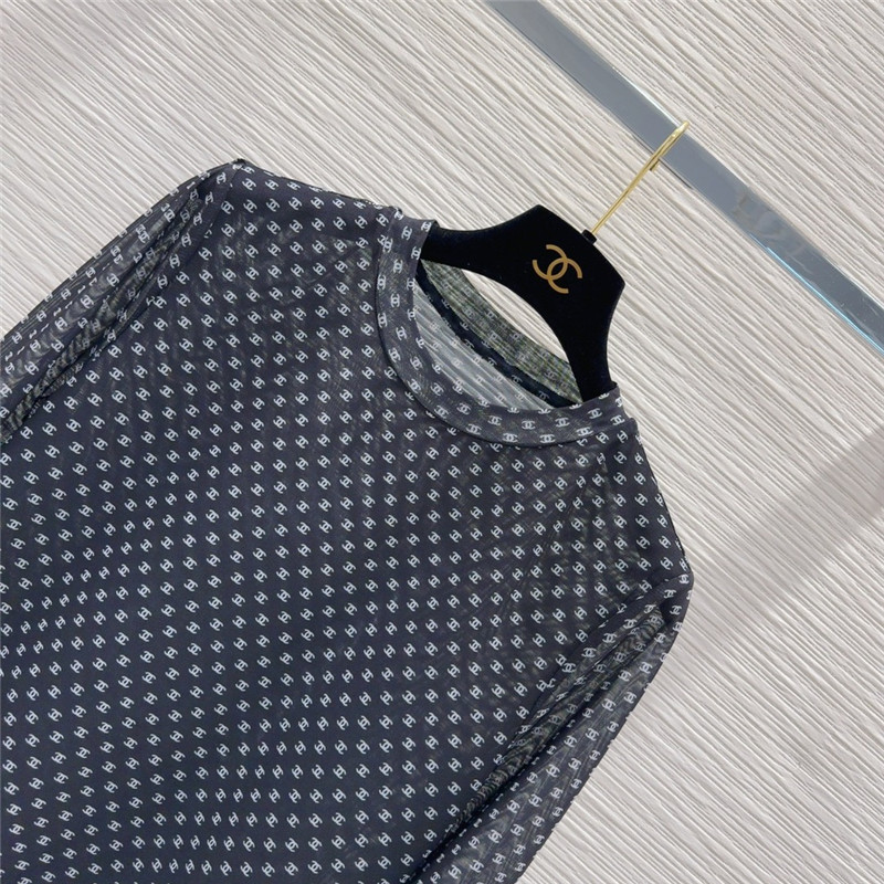 Ch**el double c penetration printing bottoming shirt replica clothes