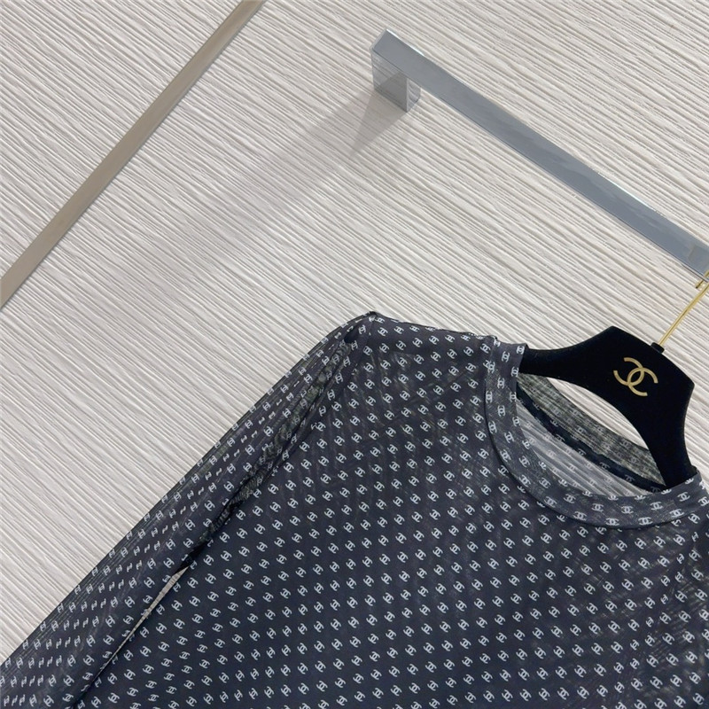 Ch**el double c penetration printing bottoming shirt replica clothes