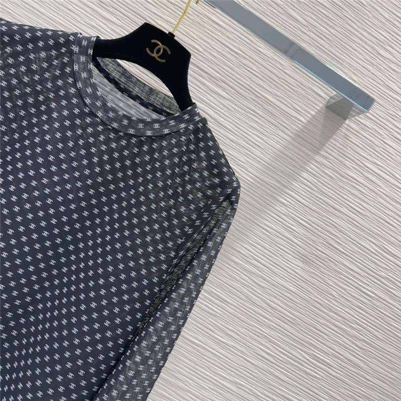 Ch**el double c penetration printing bottoming shirt replica clothes