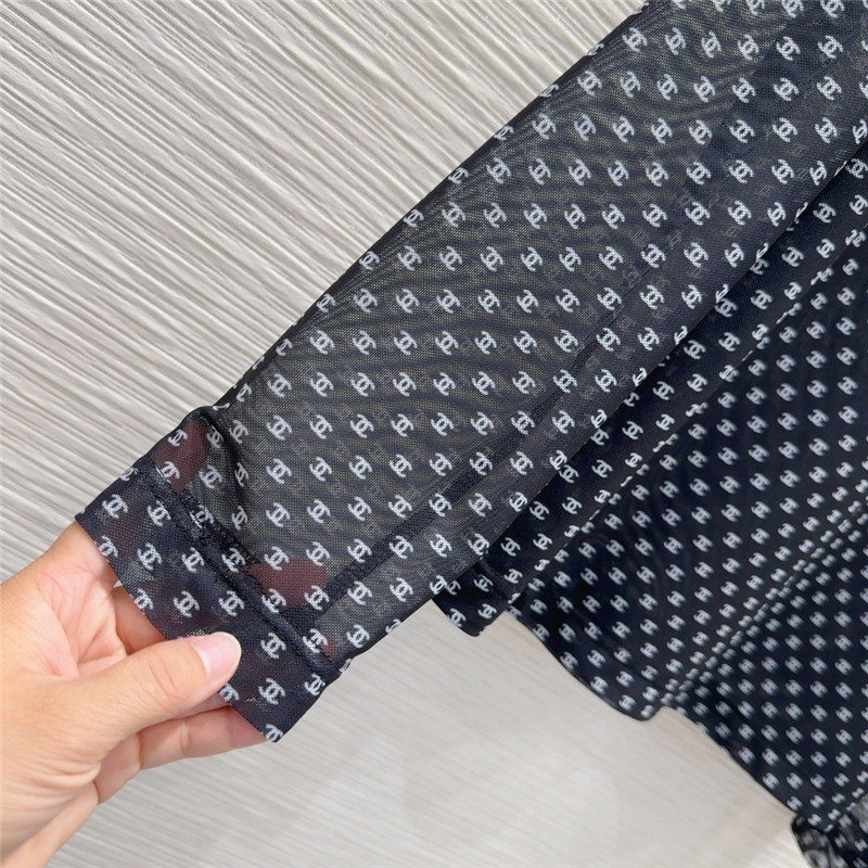 Ch**el double c penetration printing bottoming shirt replica clothes