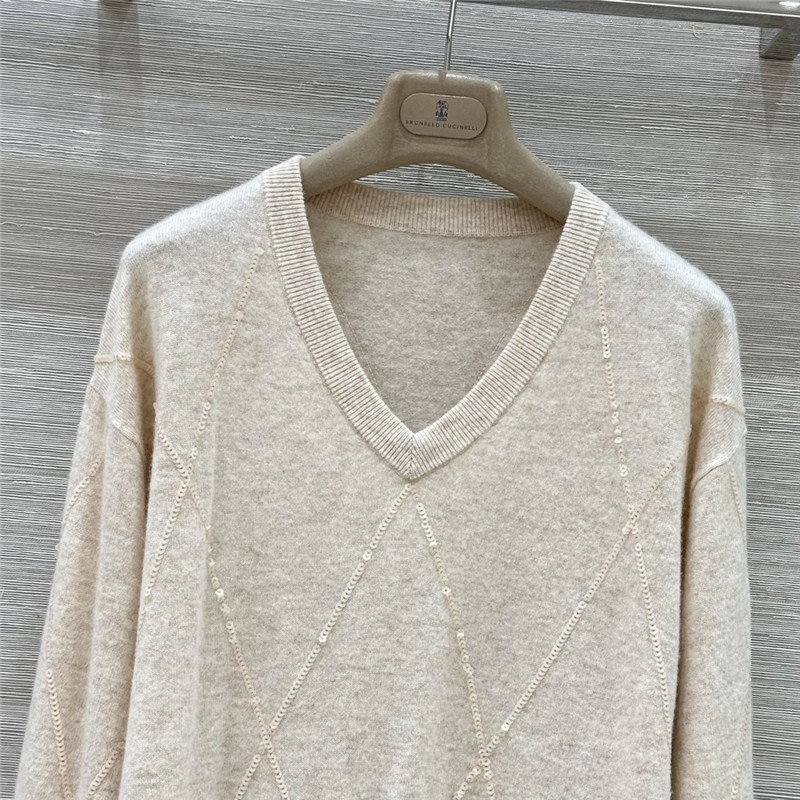 BC wool cashmere V-neck top replica clothes