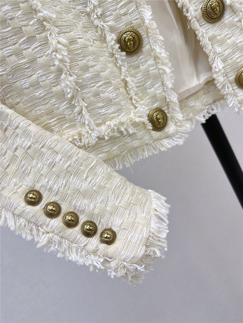 Balmain woven tweed coat replica clothes