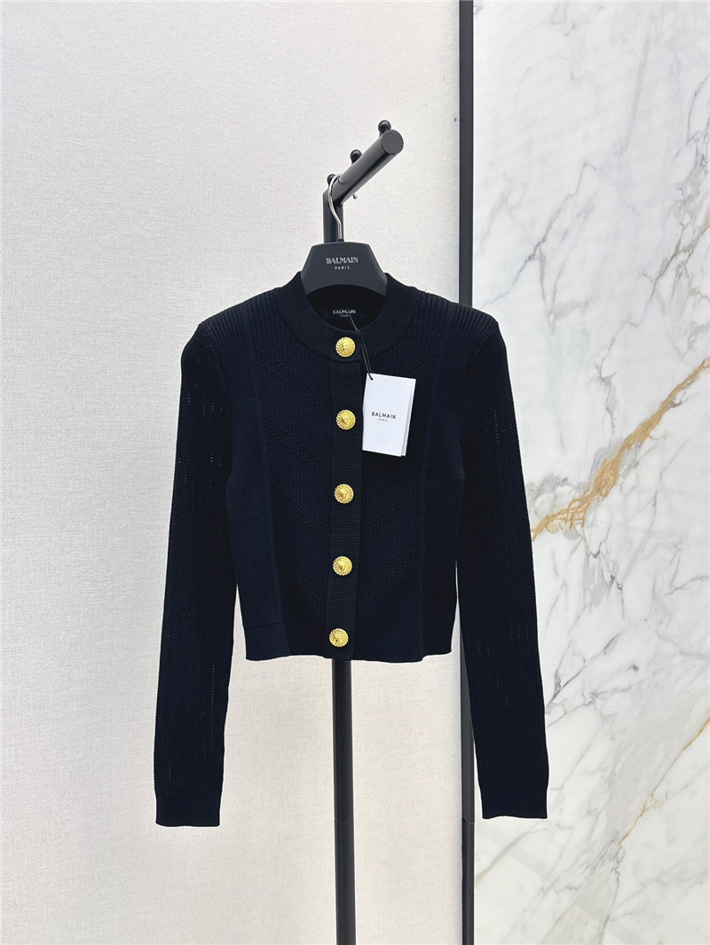 Balmain knitted cardigan with gold buttons replica d&g clothing