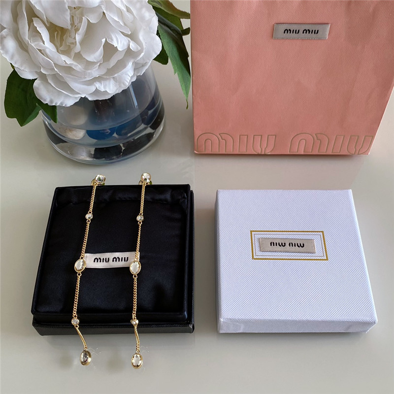 M1um1u long tassel earrings