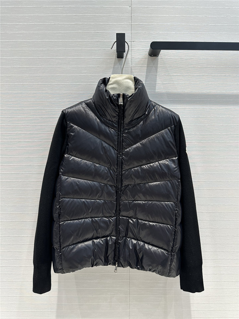 Moncler knitted patchwork down jacket replica clothing sites