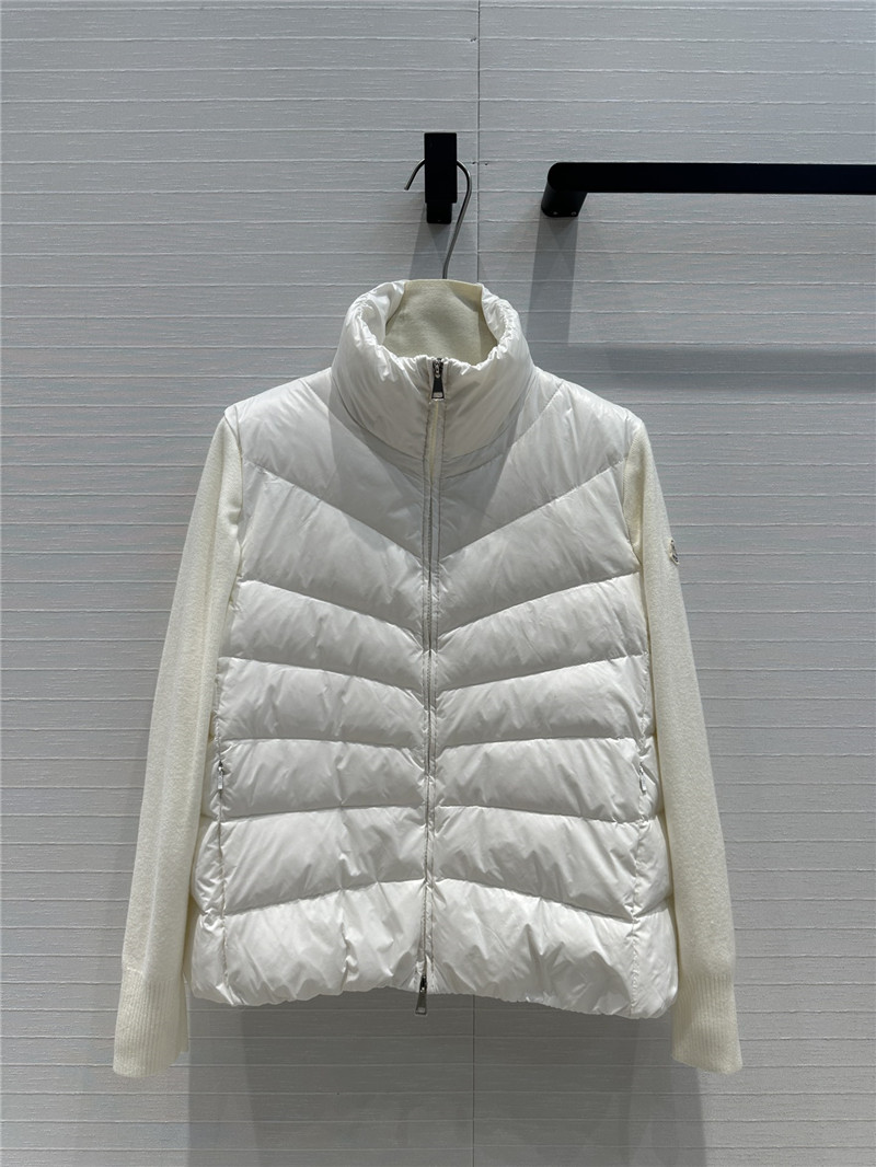 Moncler knitted patchwork down jacket replica clothing sites