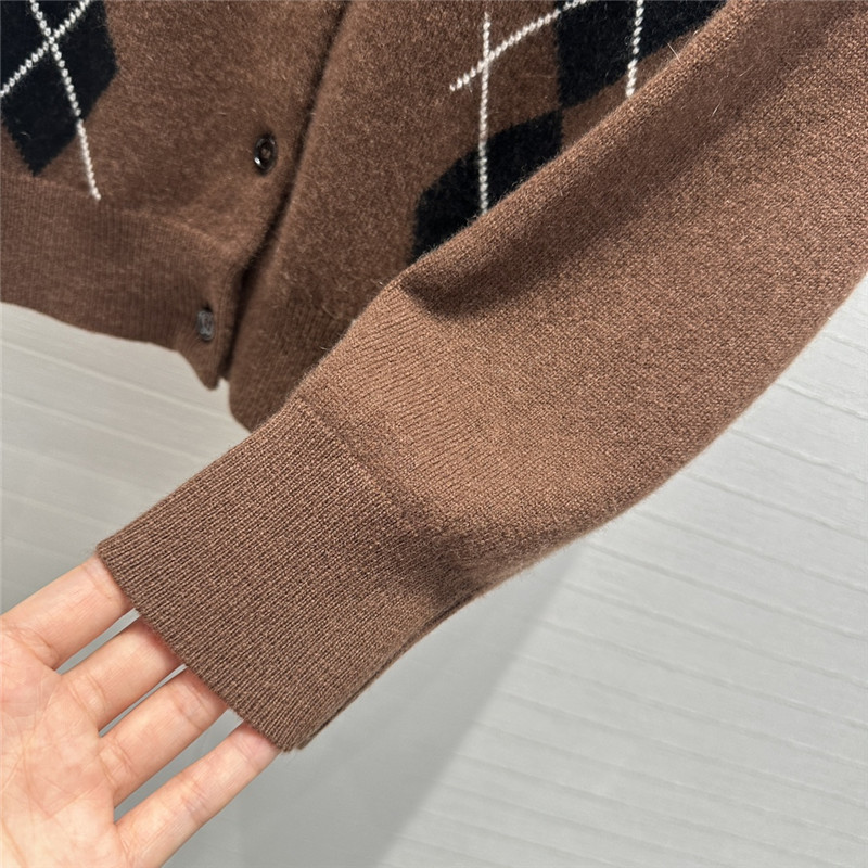 M1um1u letter cashmere cardigan replicas clothes
