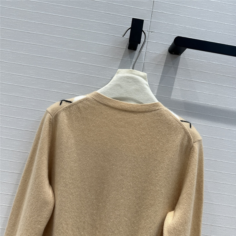 M1um1u letter cashmere cardigan replicas clothes