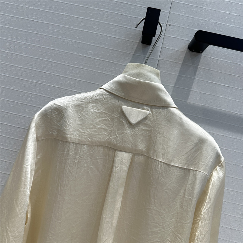 pra*a beaded D1am0nd collar shirt replica clothing sites