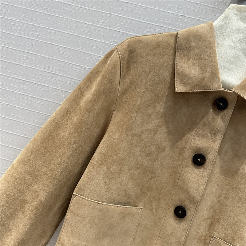 L0ew* lapel jacket genuine leather coat replica d&g clothing