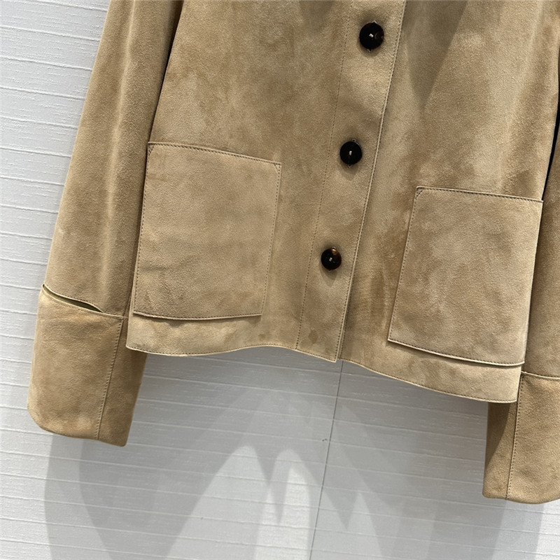 L0ew* lapel jacket genuine leather coat replica d&g clothing