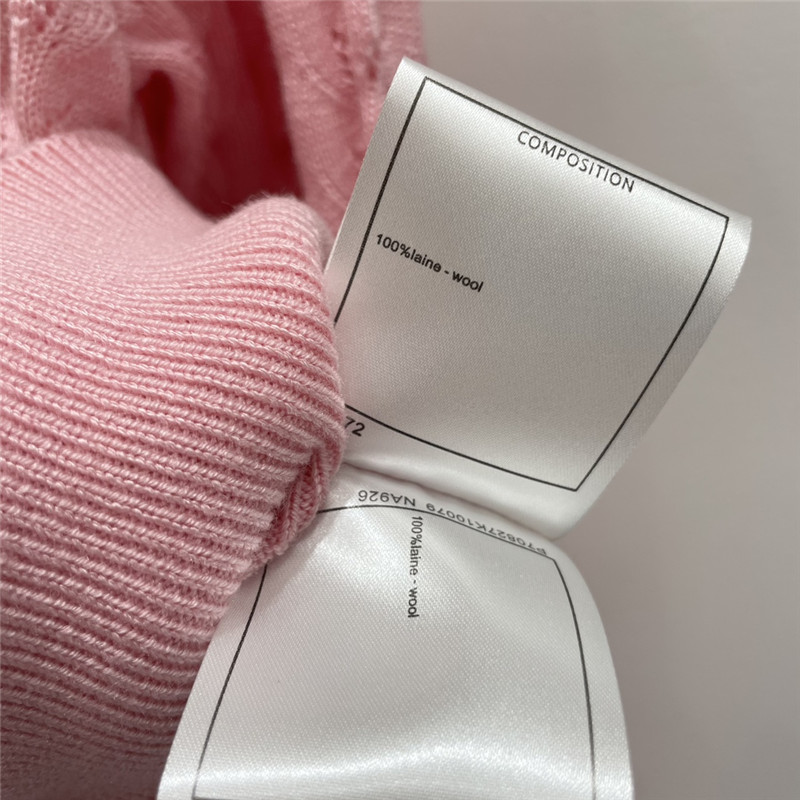 Ch**el hollow round neck wool cardigan replica clothes