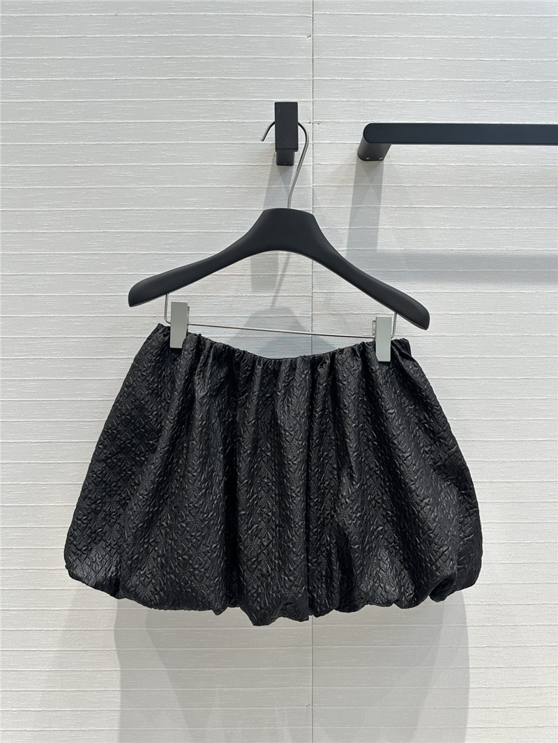 Pra*a pleated seersucker bud short skirt replica clothes