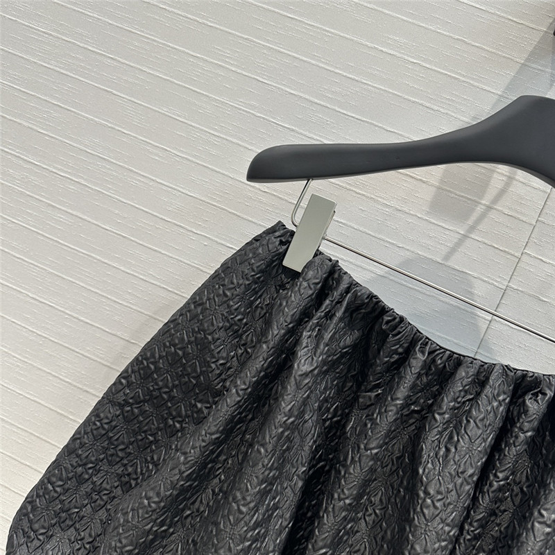 Pra*a pleated seersucker bud short skirt replica clothes