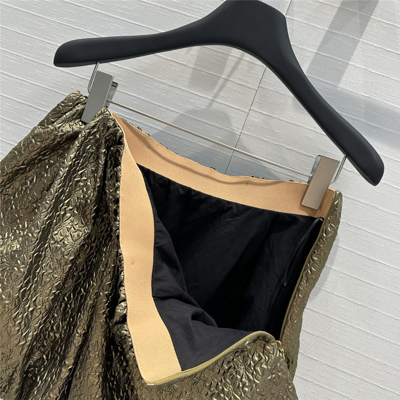 Pra*a pleated seersucker bud short skirt replica clothes